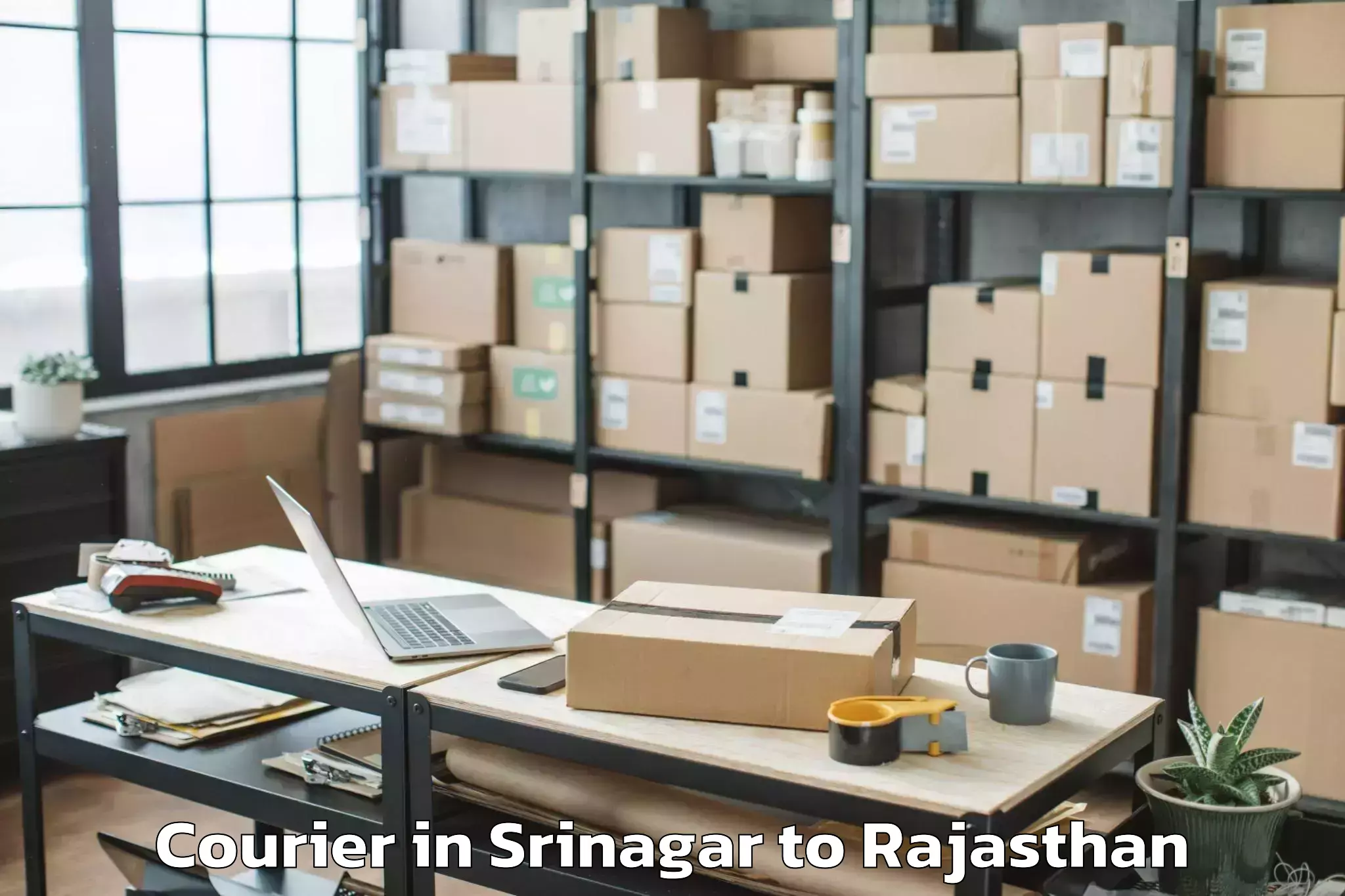 Professional Srinagar to Madanganj Kishangarh Courier